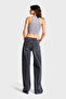 Women's Dark Smoke Color 4w5-13 Low-Rise Straight Fit 100% Cotton Denim Jean - 4