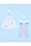 Baby White And Lilac Sleepsuit Set (2 Piece)