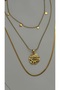 Steel Triple Vintage Necklace (Plate Shepherd's Star Italian Chain and Vintage Eye 5 Stone Necklace) - 4