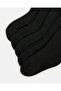 Girls Black Crew Ankle Socks With Scallop Edge Welt(5 Pairs) - 3