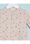 Baby Beige Printed Sleepsuit Set (Pack of 2) - 3