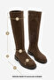 Women's Daily Riding Boots Zunet Brown Suede - 7