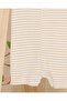 Beige Striped Button Front Romper suit - 3