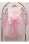 Sparkling Star Printed Balloon Sleeve Buckle Girls' Tulle Dress - 5