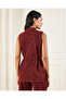 Women Burgundy Jacquard Top - 3
