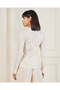 Women Cream Pleated Knit Top - 3