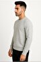 Men's Gray Melange 2 Thread Sweatshirt-W1083-G1 - 2