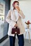 Slim Fit Women's Blazer Jacket with Side Seam Detail – Stone - 2