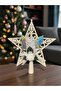 Christmas Pine Tree Ornament with Roses Model White Peak Star Star Tepelik 25 cm Hpy26020 - 3