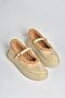 V811269502 Beige Suede Daily Women's Shoes with Fur Inside - 7