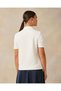 Women Ivory Embellished With Rhinestone Collar Polo T-shirt - 3