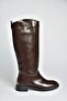 V973720909 Brown Classic Low-Heeled Women's Boots - 5