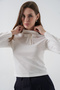 Women's Ribbon Detail Long Sleeve Blouse 977 - White - 4