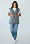 Women's Buttoned Front Thick Winter Short Vest with Pockets