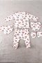 Baby Girl Red Cherry Patterned Combed Cotton Hospital Release 5-Piece Set - Bodysuit, Organic Cotton, Soft