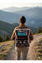 Handwoven Wool & Nubuck Leather Backpack – Kilim Patterned, Lined, with Flap Side Pockets - 2