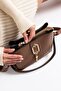 Women's Adjustable Long Strap Soft Leather Multi-Compartment Tan Hand and Shoulder Bag Pbs1438 - 6