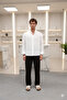 Summer Textured White Half Oversized Men's Linen Shirt - 4