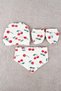Baby Girl Red Cherry Patterned Combed Cotton Hospital Release 5-Piece Set - Bodysuit, Organic Cotton, Soft - 4