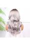 Light Auburn Grey Ombre Baby Hair Fiber Synthetic Tulle Wig - 5