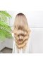 Russian Auburn Platinum and Honeycomb Ombre Sparkle Wavy Tulle Wig - 5