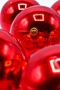 6 Pieces 10 cm Shiny Christmas Tree Ornament Cute Ball Red - 5