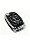 Hyundai Bayon I10 I20 Ix35 Elantra Tucson Key Case Cover Flip Model Black Silver Silver Color - 2