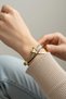 Steel Butterfly Asymmetrical Turquoise Handcuff Bracelet – 18 cm Women's Bracelet |   Non-Tarnish Women's Jewelry - 2