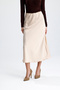 Midi Length Stylish Satin Skirt - 3