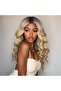 Auburn Gold Yellow Ombre and Honeycomb Highlighted Tulle Wig - 4