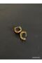 Gift Steel Gold Gold Enamel Patterned Orange Daily 1.5cm Hoop Earrings - 6