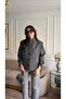 Kaşe Anthracite Short Coat - 4