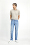 Regular Fit Standard Cut Lycra Denim Trousers - 4