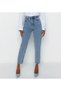 Bt13844996 90's Women's Blue Snow Wash High Waist Stretch Fabric Mom Jeans Denim Pants - 7