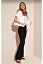 Bt13029941 90's Women's Black High Waist Flared Jeans - 2
