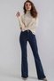 Bt13289088 Spanish Colorfast L Stretch Fabric High Waist Dark Blue Jeans Trousers Size Chart Available - 2