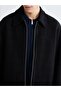 Lcw Vision Black Standard Fit Wool Blend Men's Cashmere Coat - 3