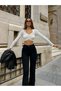 Bt13751440 90's Non-Fading Black High Waist Flared Comfort L Stretch Fabric Jeans Trousers - 2