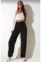 Bt14541864 Stretch Fabric Women's Black Super High Waist Wide Leg Denim Jeans - 2