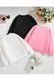 Girl's 3-Piece Pink-White-Black Cherry Licking Printed Sweatshirt - 2