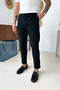 Men's Regular-Fit Premium Quality Old Money Fabric Trousers Black - 2