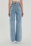 Bt12759322 90's Snow Wash Blue Stretch Fabric Super High Waist Loose Jeans Pants - 4
