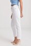 Bt12372834 Women's Jeans White High Waist Stretch Fabric Inner Concealed Mom Boy Jeans - 4