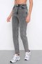 Bt18052620 Jeans Women's Smoked Gray High Waist Comfort Stretch Fabric Denim Mom Jeans Pants - 2