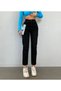 Bt14645784 Women's Non-Fading Black High Waist Boyfriend Jeans Pants - 3
