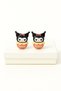 Kuromi Design Tarnish-Free Stainless Steel Anti-Allergic Earrings for Silver Needle Pierced Ears