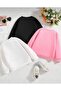 Girl's Triple Sassy Mode Happy Hearts and Daisy Printed Circular Neck Sweatshirt - 2