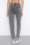 Bt18052620 Jeans Women's Smoked Gray High Waist Comfort Stretch Fabric Denim Mom Jeans Pants - 4