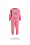 Girl's Printed Winter Fleece-Lined Sweatshirt / Tracksuit Set - 7