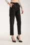 Suede Pleated Elastic Waist Pants - Suede Pleated Elastic Waist Pants
